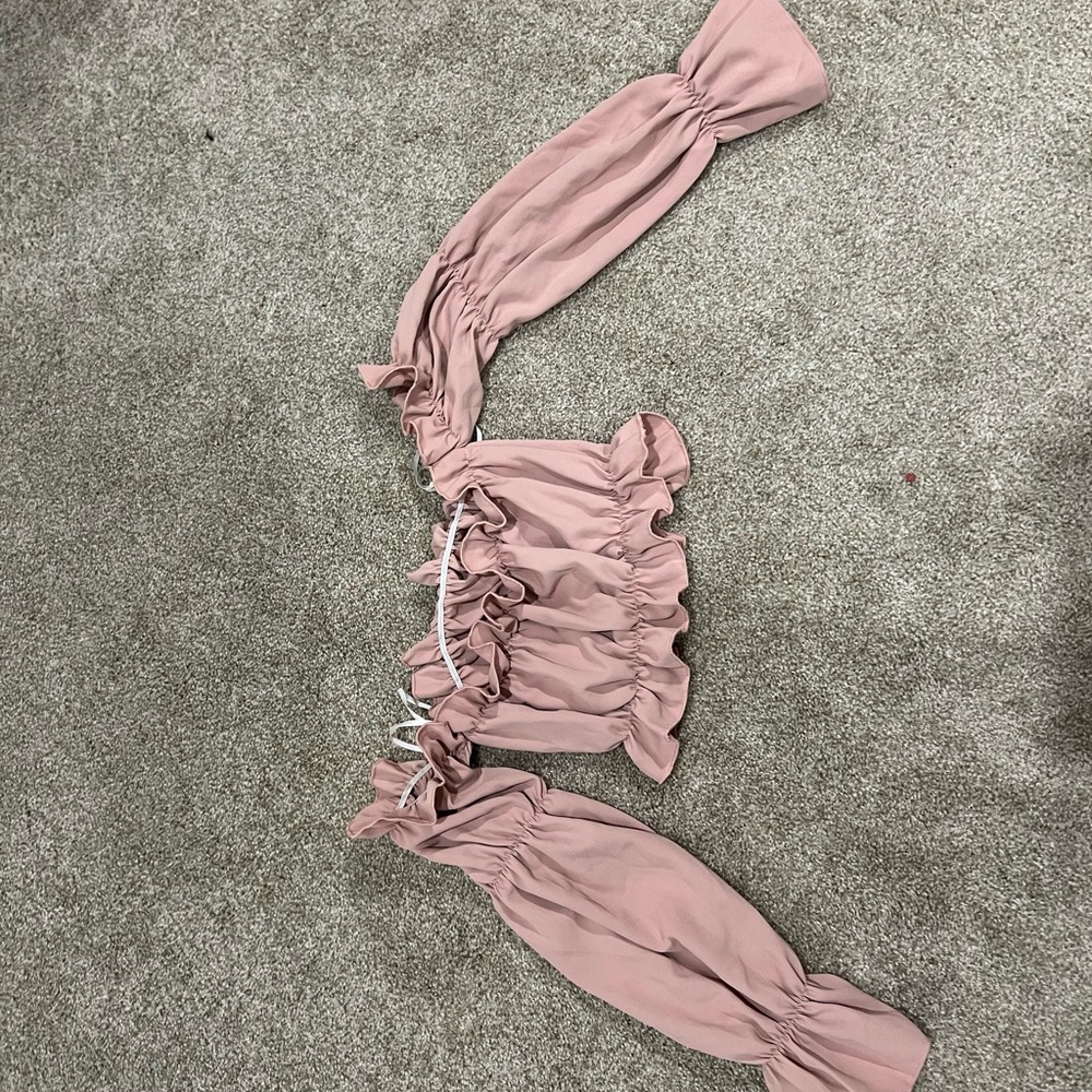 Elegant Pink Off-Shoulder Women's Top